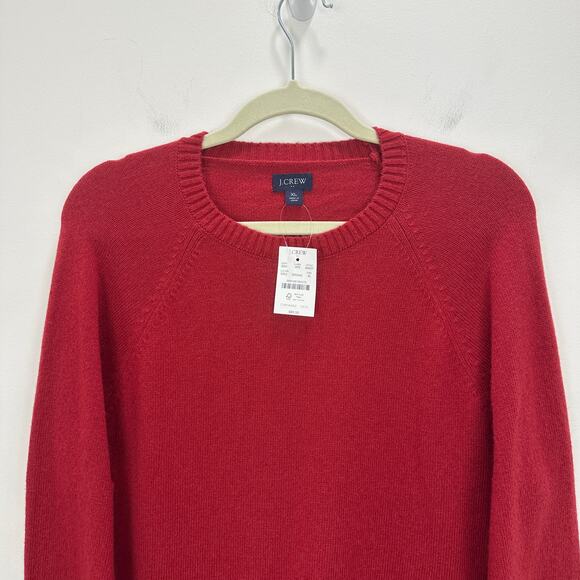 J.Crew Supersoft Lambswool Blend Crewneck Sweater Red Classic Mens XL NWT - Picture 5 of 11